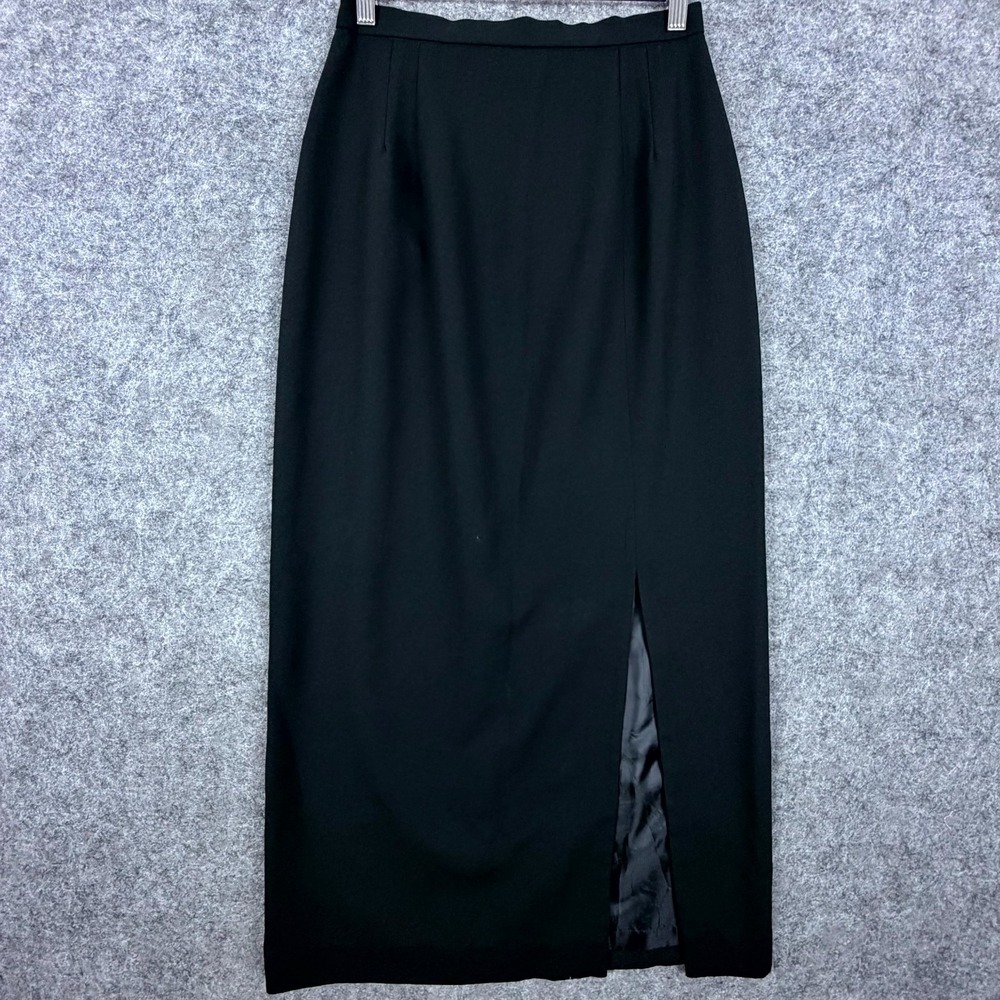 Vintage Patra Pencil Skirt Women 8‎ Black Side Slit Formal Career Formal Office